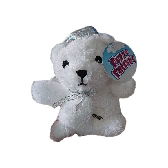 Super Cute Angel Bear Soft By Fuzzy Friends Plays Bedtime Prayer Stuffed Animal - Picture 1 of 6